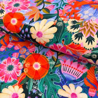 Linen viscose Bright and bold design A