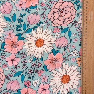 Linen viscose Bright and bold design D