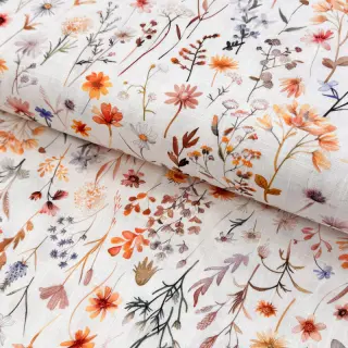 Linen viscose Flower sea design B