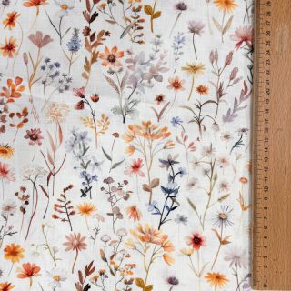 Linen viscose Flower sea design B