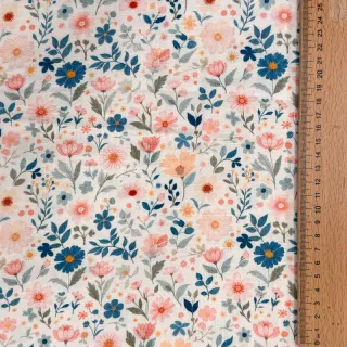 Linen viscose Sweet and small design C