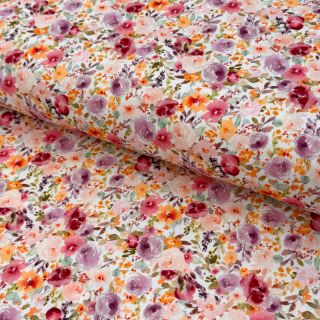 Linen viscose Floral design C