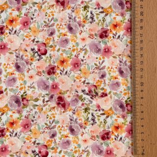 Linen viscose Floral design C
