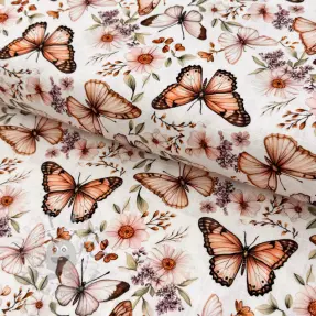 Linen viscose Botanic design C