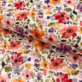 Linen viscose Floral design B