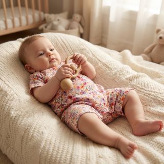 Linen viscose Floral design C