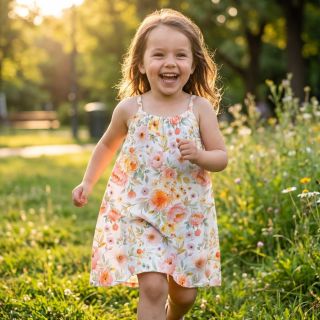 Linen viscose Floral design A