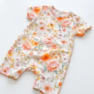 Linen viscose Floral design A