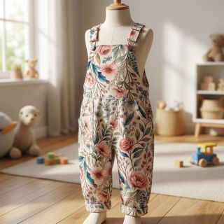 Linen viscose Floral design D