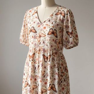 Linen viscose Botanic design C