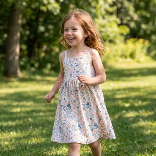 Linen viscose Sweet and small design C