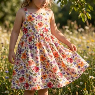 Linen viscose Floral design B