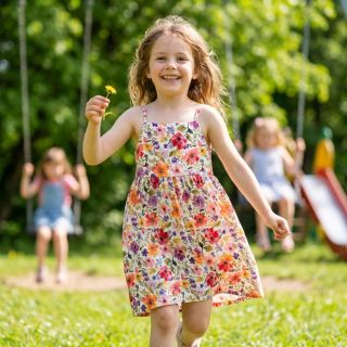 Linen viscose Floral design B