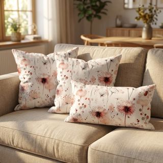 Linen viscose Flower sea design C