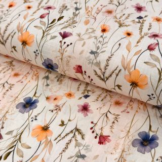 Linen viscose Botanic design A