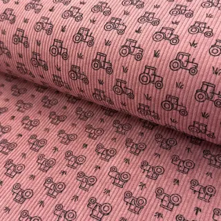 Corduroy STRETCH Tractors old pink