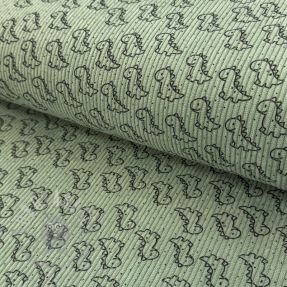 Corduroy STRETCH Little dino old green