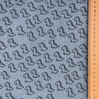 Corduroy STRETCH Little dino old blue