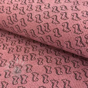 Corduroy STRETCH Little dino old pink