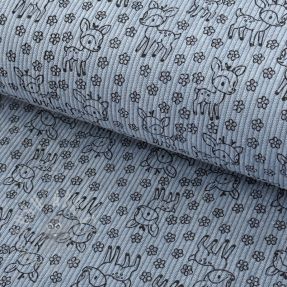 Corduroy STRETCH Little deer old blue