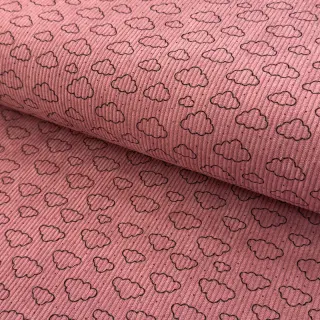 Corduroy STRETCH Little clouds old pink