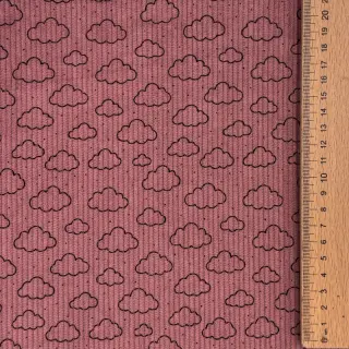 Corduroy STRETCH Little clouds old pink