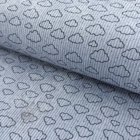 Corduroy STRETCH Little clouds old blue