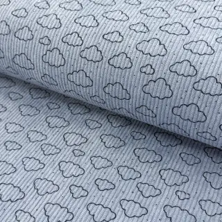 Corduroy STRETCH Little clouds old blue
