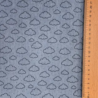 Corduroy STRETCH Little clouds old blue