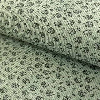 Corduroy STRETCH Little hedgehog old green
