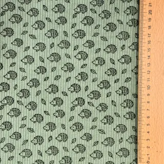 Corduroy STRETCH Little hedgehog old green