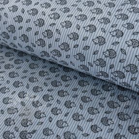 Corduroy STRETCH Little hedgehog old blue