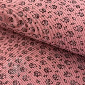 Corduroy STRETCH Little hedgehog old pink