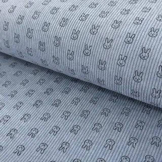 Corduroy STRETCH Little bunny old blue