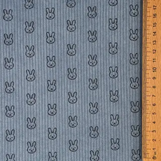 Corduroy STRETCH Little bunny old blue