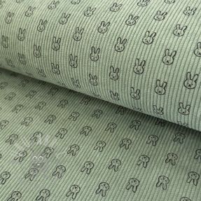 Corduroy STRETCH Little bunny old green