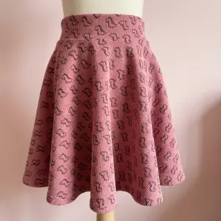 Corduroy STRETCH Little dino old pink