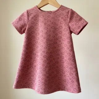 Corduroy STRETCH Little clouds old pink