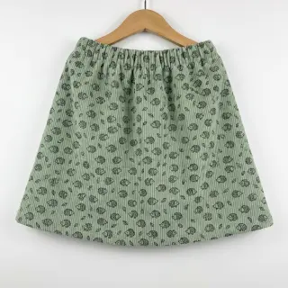 Corduroy STRETCH Little hedgehog old green