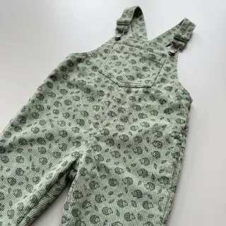 Corduroy STRETCH Little hedgehog old green