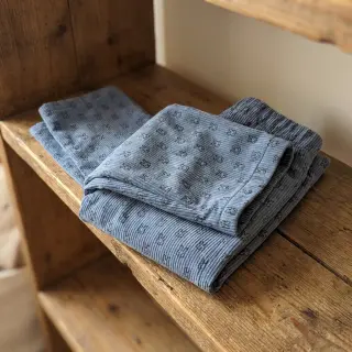 Corduroy STRETCH Little bunny old blue