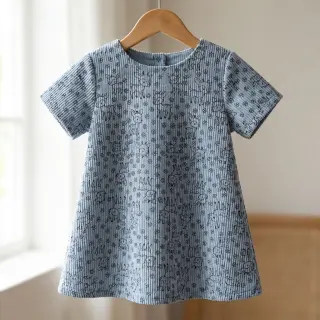 Corduroy STRETCH Little deer old blue