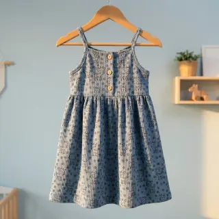 Corduroy STRETCH Little deer old blue