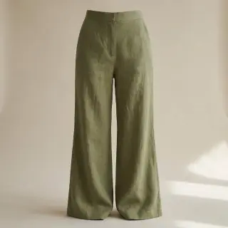 Linen viscose SPANDEX moss green