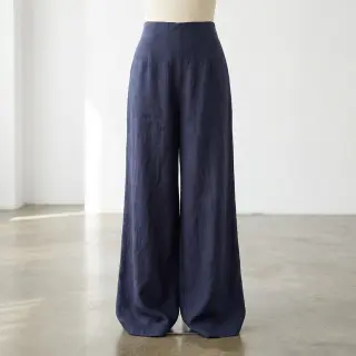 Linen viscose SPANDEX marine