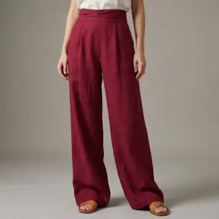 Linen viscose SPANDEX burgundy
