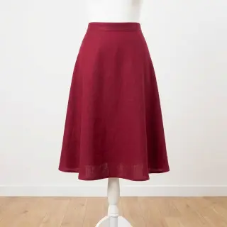 Linen viscose SPANDEX burgundy