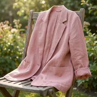Linen viscose SPANDEX old rose