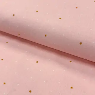 Cotton fabric Sweet bear star light rose ORGANIC