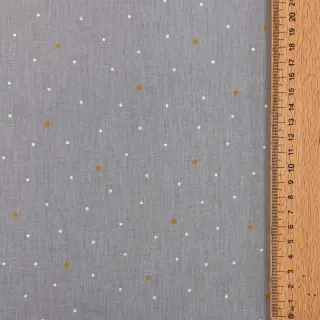 Cotton fabric Sweet bear star light grey ORGANIC